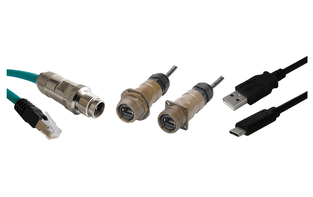 Product image of three ethernet and usb cable assembly products